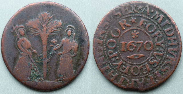 Midhurst, town issue 1670 farthing token